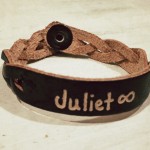 Infinity Symbol on Personalized Leather Bracelets